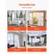 White Sheer Curtains Set of 2 Panels Rod Pocket Lightweight Window Drapes